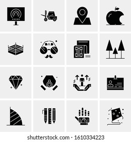 Business Icon Set. 16 Universal Icons Vector. Creative Beauitful Icon Illustration to use in Print and Web Related project.