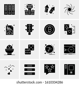 Business Icon Set. 16 Universal Icons Vector. Creative Beauitful Icon Illustration to use in Print and Web Related project.