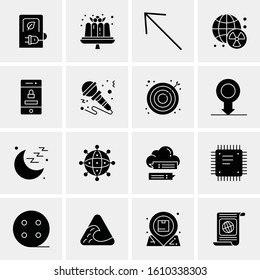 Business Icon Set. 16 Universal Icons Vector. Creative Beauitful Icon Illustration to use in Print and Web Related project.