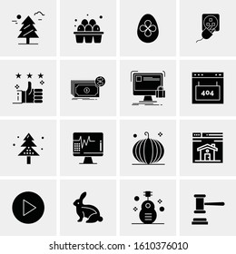 Business Icon Set. 16 Universal Icons Vector. Creative Beauitful Icon Illustration to use in Print and Web Related project.