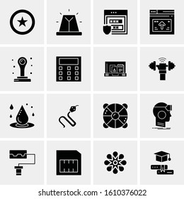 Business Icon Set. 16 Universal Icons Vector. Creative Beauitful Icon Illustration to use in Print and Web Related project.
