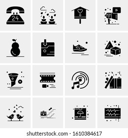 Business Icon Set. 16 Universal Icons Vector. Creative Beauitful Icon Illustration to use in Print and Web Related project.