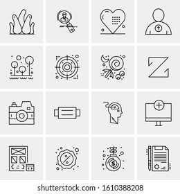 Business Icon Set. 16 Universal Icons Vector. Creative Beauitful Icon Illustration to use in Print and Web Related project.