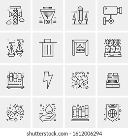 Business Icon Set. 16 Universal Icons Vector. Creative Beauitful Icon Illustration to use in Print and Web Related project.