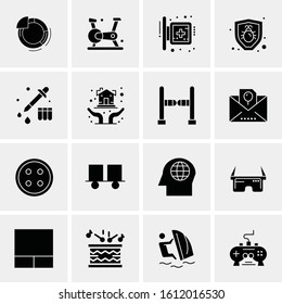 Business Icon Set. 16 Universal Icons Vector. Creative Beauitful Icon Illustration to use in Print and Web Related project.