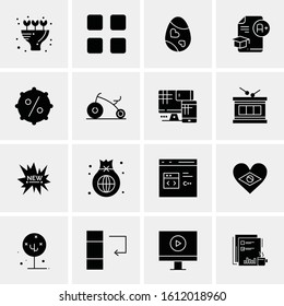 Business Icon Set. 16 Universal Icons Vector. Creative Beauitful Icon Illustration to use in Print and Web Related project.