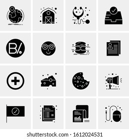 Business Icon Set. 16 Universal Icons Vector. Creative Beauitful Icon Illustration to use in Print and Web Related project.