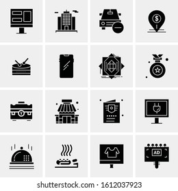 Business Icon Set. 16 Universal Icons Vector. Creative Beauitful Icon Illustration to use in Print and Web Related project.