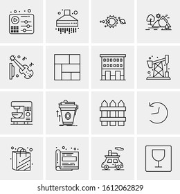 Business Icon Set. 16 Universal Icons Vector. Creative Beauitful Icon Illustration to use in Print and Web Related project.