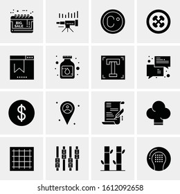 Business Icon Set. 16 Universal Icons Vector. Creative Beauitful Icon Illustration to use in Print and Web Related project.