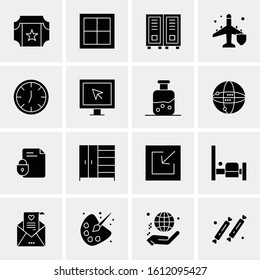 Business Icon Set. 16 Universal Icons Vector. Creative Beauitful Icon Illustration to use in Print and Web Related project.