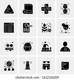 Business Icon Set. 16 Universal Icons Vector. Creative Beauitful Icon Illustration to use in Print and Web Related project.