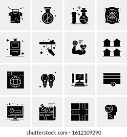 Business Icon Set. 16 Universal Icons Vector. Creative Beauitful Icon Illustration to use in Print and Web Related project.