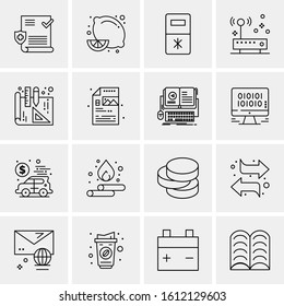 Business Icon Set. 16 Universal Icons Vector. Creative Beauitful Icon Illustration to use in Print and Web Related project.