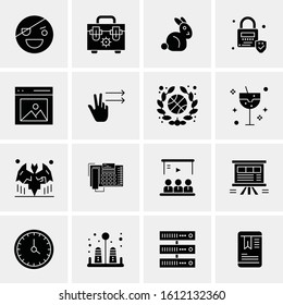 Business Icon Set. 16 Universal Icons Vector. Creative Beauitful Icon Illustration to use in Print and Web Related project.