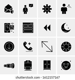 Business Icon Set. 16 Universal Icons Vector. Creative Beauitful Icon Illustration to use in Print and Web Related project.