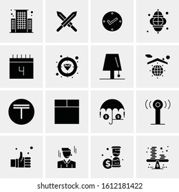 Business Icon Set. 16 Universal Icons Vector. Creative Beauitful Icon Illustration to use in Print and Web Related project.