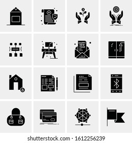 Business Icon Set. 16 Universal Icons Vector. Creative Beauitful Icon Illustration to use in Print and Web Related project.