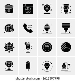 Business Icon Set. 16 Universal Icons Vector. Creative Beauitful Icon Illustration to use in Print and Web Related project.