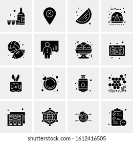 Business Icon Set. 16 Universal Icons Vector. Creative Beauitful Icon Illustration to use in Print and Web Related project.