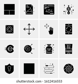 Business Icon Set. 16 Universal Icons Vector. Creative Beauitful Icon Illustration to use in Print and Web Related project.