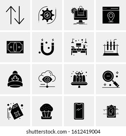 Business Icon Set. 16 Universal Icons Vector. Creative Beauitful Icon Illustration to use in Print and Web Related project.