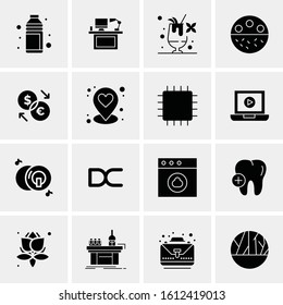 Business Icon Set. 16 Universal Icons Vector. Creative Beauitful Icon Illustration to use in Print and Web Related project.