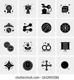 Business Icon Set. 16 Universal Icons Vector. Creative Beauitful Icon Illustration to use in Print and Web Related project.