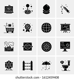 Business Icon Set. 16 Universal Icons Vector. Creative Beauitful Icon Illustration to use in Print and Web Related project.