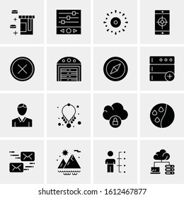 Business Icon Set. 16 Universal Icons Vector. Creative Beauitful Icon Illustration to use in Print and Web Related project.