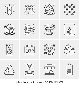 Business Icon Set. 16 Universal Icons Vector. Creative Beauitful Icon Illustration to use in Print and Web Related project.