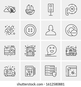 Business Icon Set. 16 Universal Icons Vector. Creative Beauitful Icon Illustration to use in Print and Web Related project.