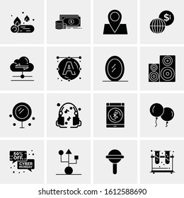 Business Icon Set. 16 Universal Icons Vector. Creative Beauitful Icon Illustration to use in Print and Web Related project.
