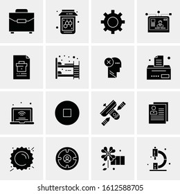 Business Icon Set. 16 Universal Icons Vector. Creative Beauitful Icon Illustration to use in Print and Web Related project.