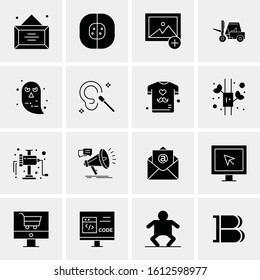 Business Icon Set. 16 Universal Icons Vector. Creative Beauitful Icon Illustration to use in Print and Web Related project.