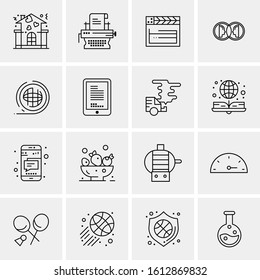 Business Icon Set. 16 Universal Icons Vector. Creative Beauitful Icon Illustration to use in Print and Web Related project.