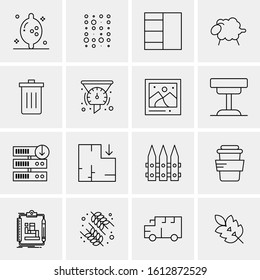 Business Icon Set. 16 Universal Icons Vector. Creative Beauitful Icon Illustration to use in Print and Web Related project.
