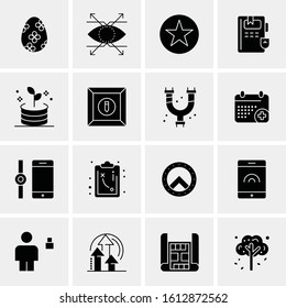 Business Icon Set. 16 Universal Icons Vector. Creative Beauitful Icon Illustration to use in Print and Web Related project.