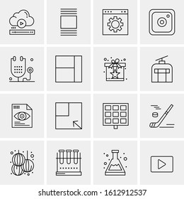 Business Icon Set. 16 Universal Icons Vector. Creative Beauitful Icon Illustration to use in Print and Web Related project.