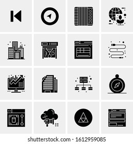 Business Icon Set. 16 Universal Icons Vector. Creative Beauitful Icon Illustration to use in Print and Web Related project.