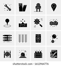 Business Icon Set. 16 Universal Icons Vector. Creative Beauitful Icon Illustration to use in Print and Web Related project.