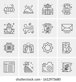 Business Icon Set. 16 Universal Icons Vector. Creative Beauitful Icon Illustration to use in Print and Web Related project.