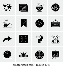 Business Icon Set. 16 Universal Icons Vector. Creative Beauitful Icon Illustration to use in Print and Web Related project.