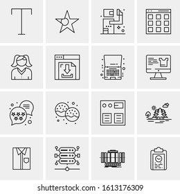 Business Icon Set. 16 Universal Icons Vector. Creative Beauitful Icon Illustration to use in Print and Web Related project.