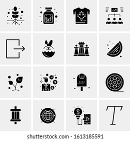 Business Icon Set. 16 Universal Icons Vector. Creative Beauitful Icon Illustration to use in Print and Web Related project.