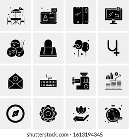 Business Icon Set. 16 Universal Icons Vector. Creative Beauitful Icon Illustration to use in Print and Web Related project.