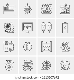 Business Icon Set. 16 Universal Icons Vector. Creative Beauitful Icon Illustration to use in Print and Web Related project.