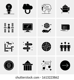 Business Icon Set. 16 Universal Icons Vector. Creative Beauitful Icon Illustration to use in Print and Web Related project.