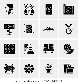 Business Icon Set. 16 Universal Icons Vector. Creative Beauitful Icon Illustration to use in Print and Web Related project.