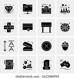 Business Icon Set. 16 Universal Icons Vector. Creative Beauitful Icon Illustration to use in Print and Web Related project.